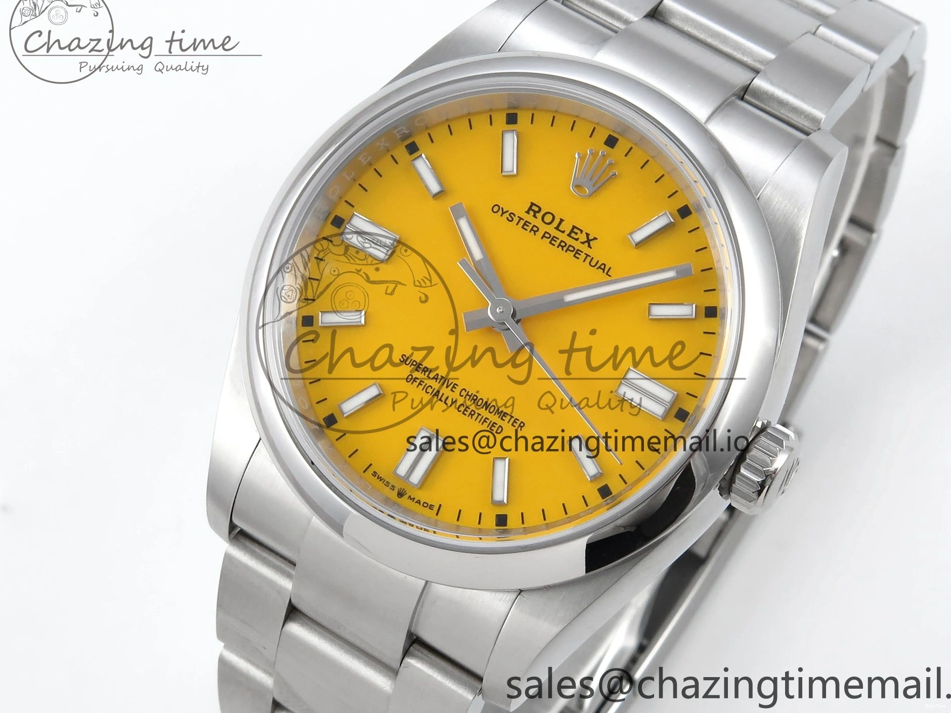 MiroTime 0330 Oyster Perpetual 126000 36mm EWEF Best Edition 904L Steel Yellow Dial A Supportive 777
